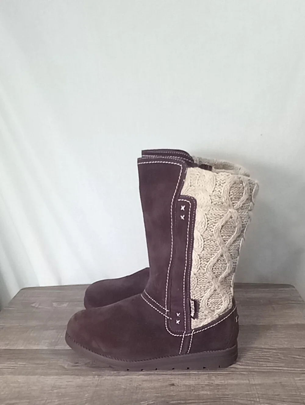 Muk Luks Brown Mid Calf Stacy Boots Size 9